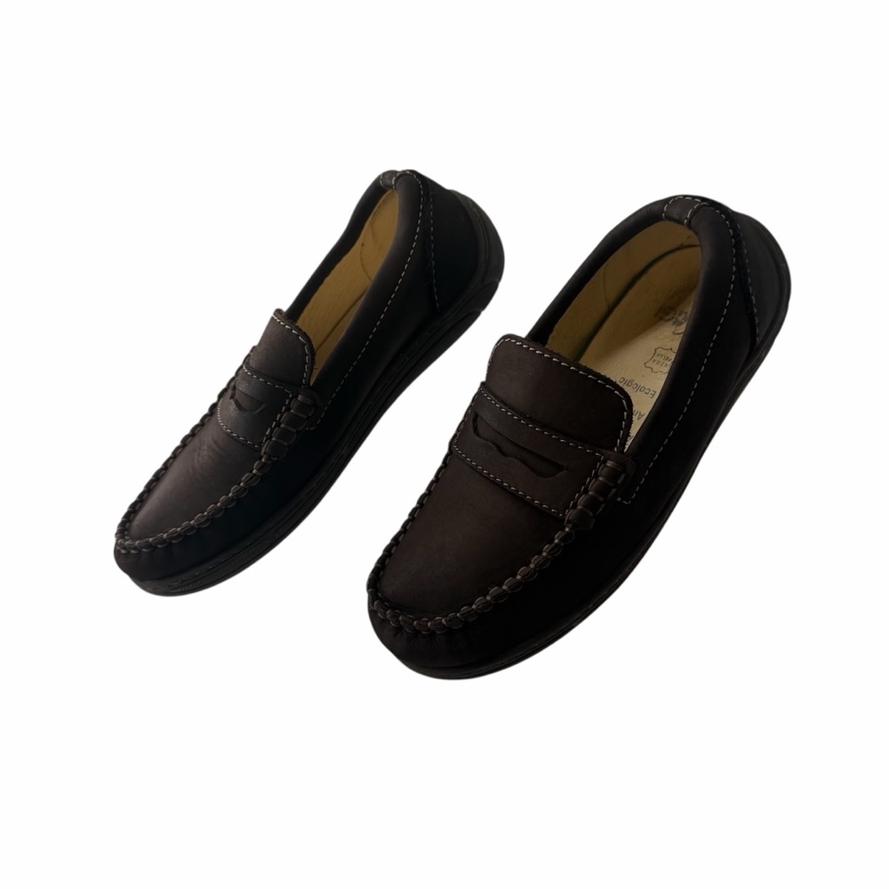 Primigi Kids Brown Leather Moccasin Loafers - Picture 2 of 8
